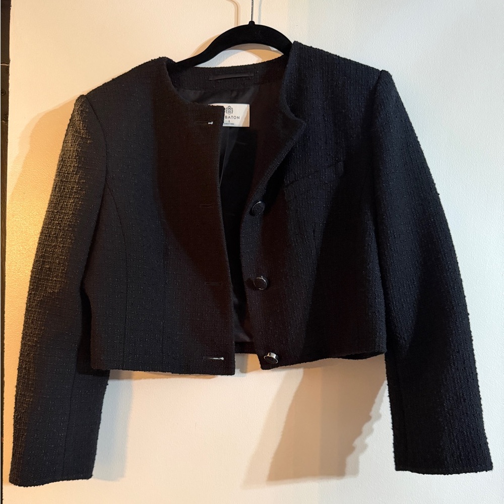 Never worn,  brand new. Babaton crop blazer. Black. Small. Super cute.